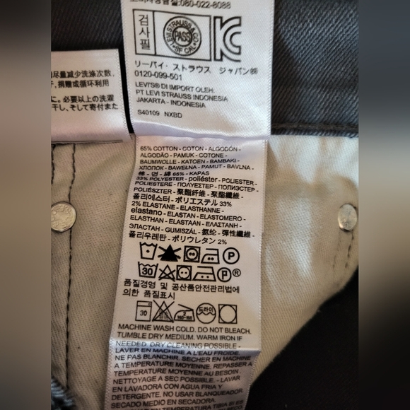 Levi's Men's Classic Gray Straight Jeans, Size 34 X 30 (* Please See Notes) - Picture 6 of 8